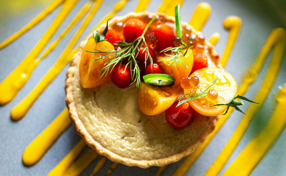 Vegan Savoury Pie with Beautiful Presentation by Nouriish