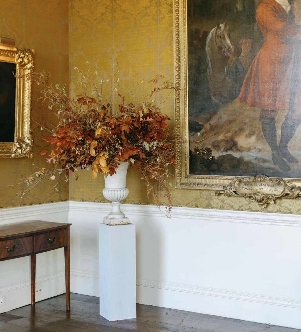Autumnal Flowers Placed in St Giles House North Drawing Room
