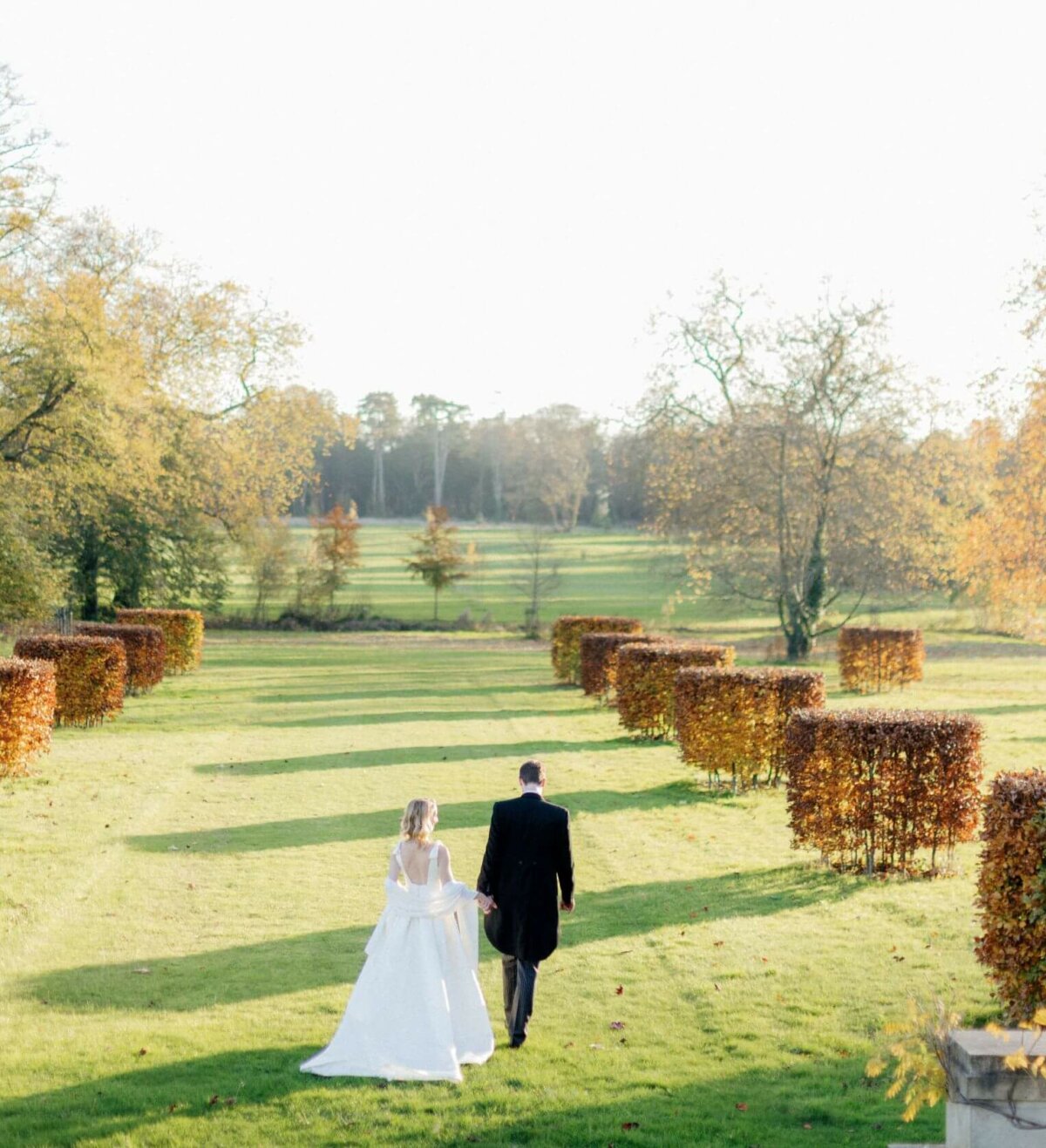 Emma and William Wedding Blog - Walking the Lake Lawn on the grounds of St Giles House
