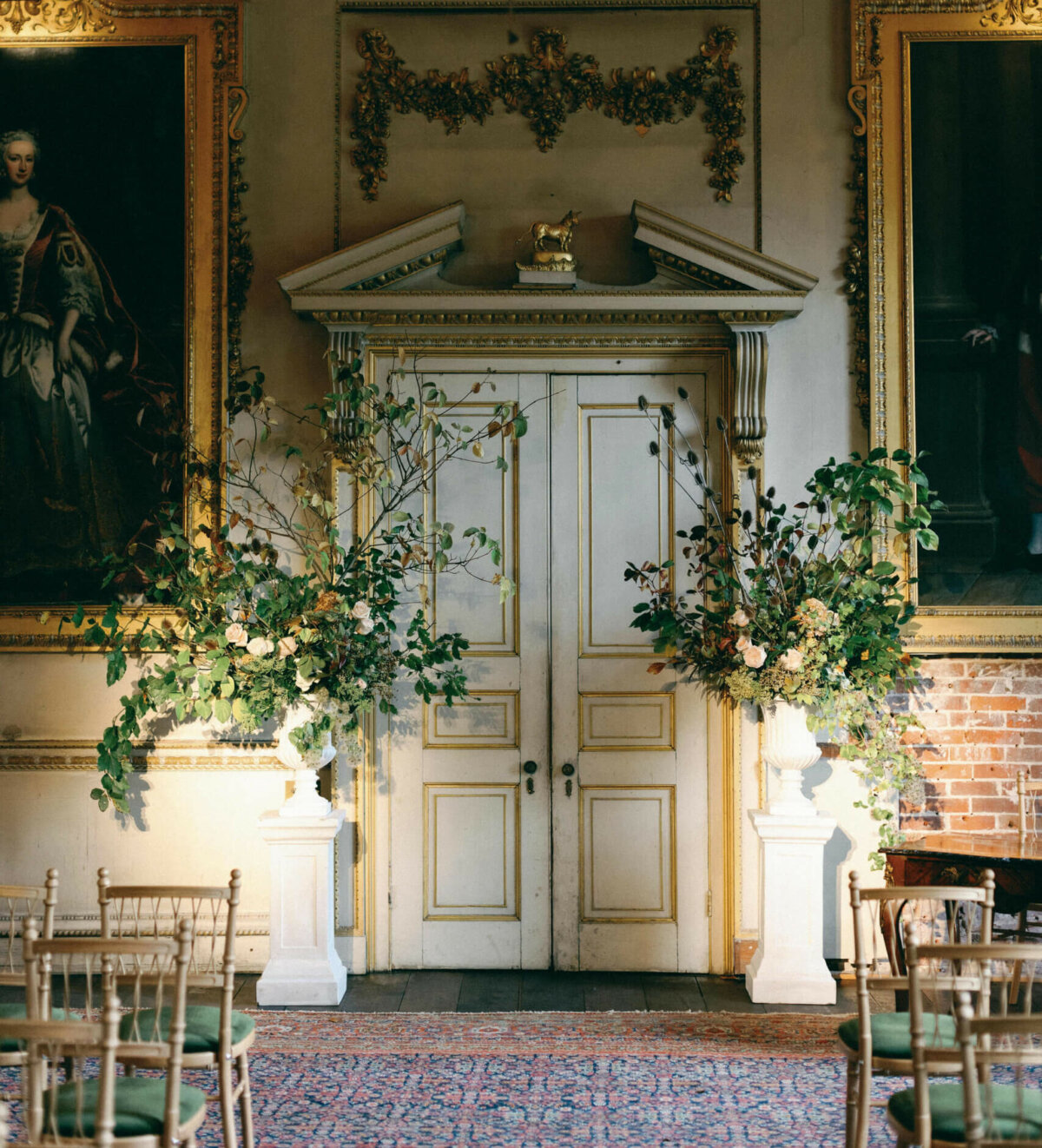 Wedding Trends of 2023 Blog, St Giles House Great Dining Room, flowers in the doorway.