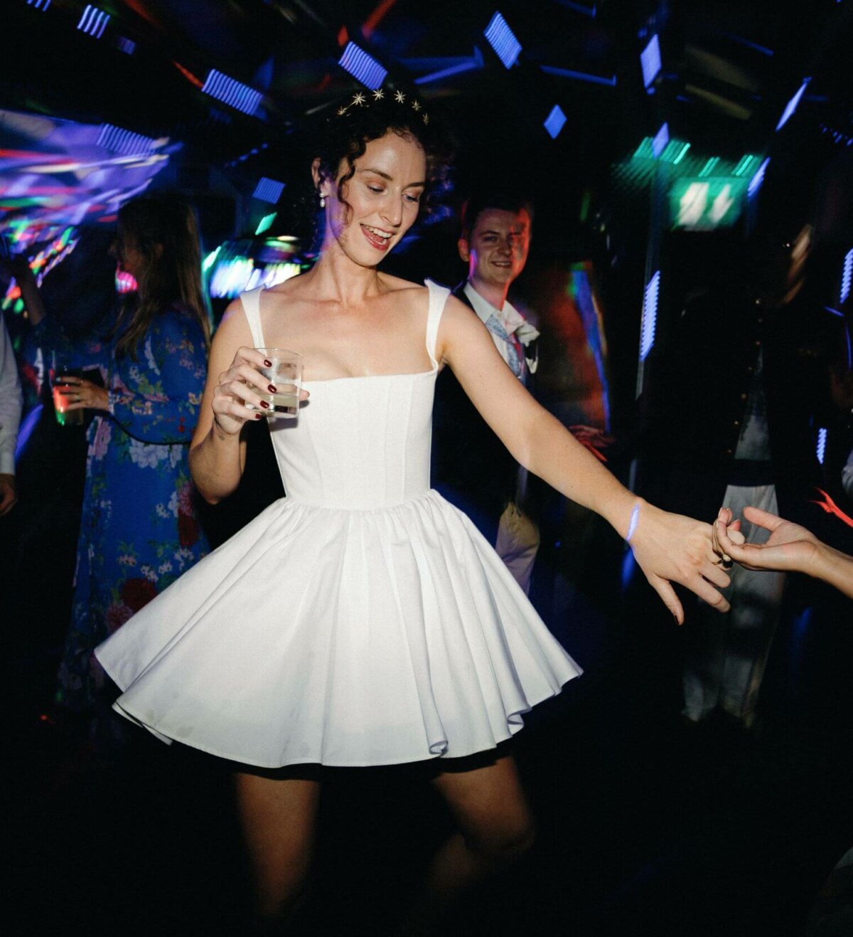 Wedding Trends of 2023, second look dresses. Olivia and Matthew's wedding in the Speakeasy Basement Nightclub